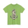 Mermaid and Anchor Deep Love Tattoo Design – Old School Marine Sailor Legends Art Unisex Heavy Cotton Tee - Image 4
