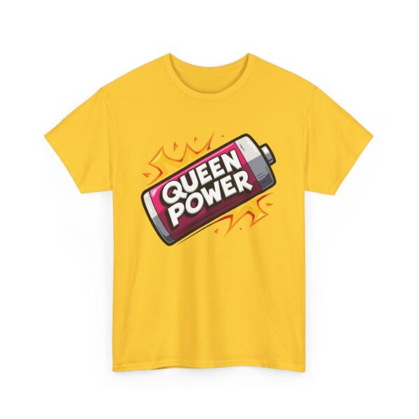 Queen Power Empowered Woman Energy Design – Bold Magenta Spark Unisex Heavy Cotton Tee - Image 3