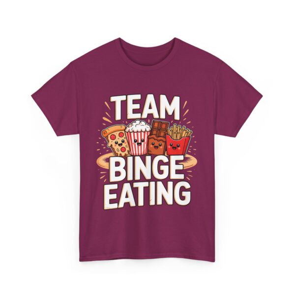 Team Binge Eating Funny Kawaii Comfort Food Mental Health Awareness Design Unisex Heavy Cotton Tee - Image 10