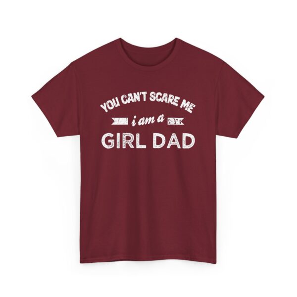 Bold Distressed 'Girl Dad' Empowerment Letter Art Design for Dads Unisex Heavy Cotton Tee - Image 5