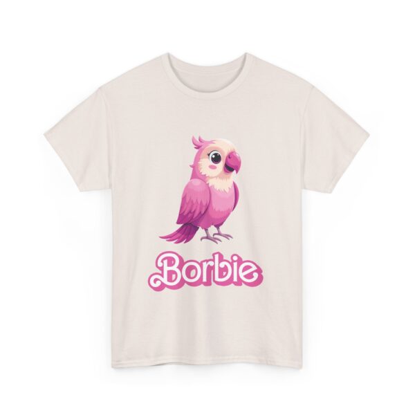 Borbie Parrot Meme Bird Design Cute Pink Borb Cartoon Parody Unisex Heavy Cotton Tee - Image 5