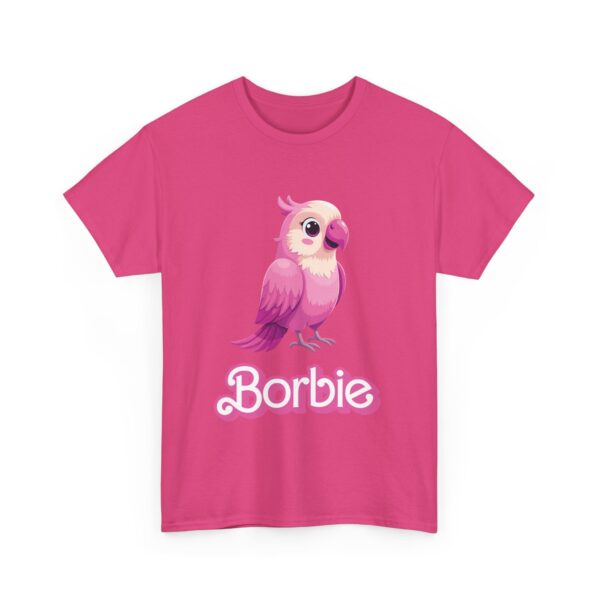 Borbie Parrot Meme Bird Design Cute Pink Borb Cartoon Parody Unisex Heavy Cotton Tee - Image 8