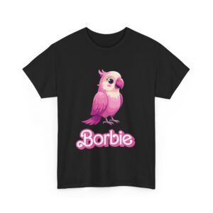Borbie Parrot Meme Bird Design Cute Pink Borb Cartoon Parody Unisex Heavy Cotton Tee