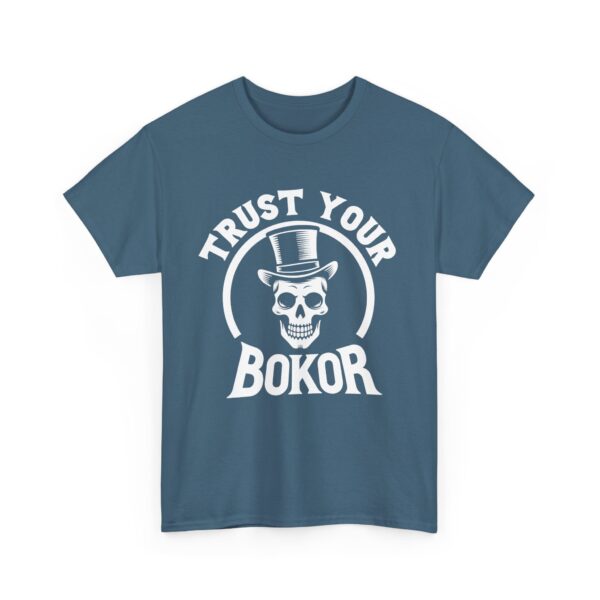 Trust Your Bokor Skeleton Voodoo Humor Halloween Mardi Gras Día de Muertos Unisex Heavy Cotton Tee - Image 3