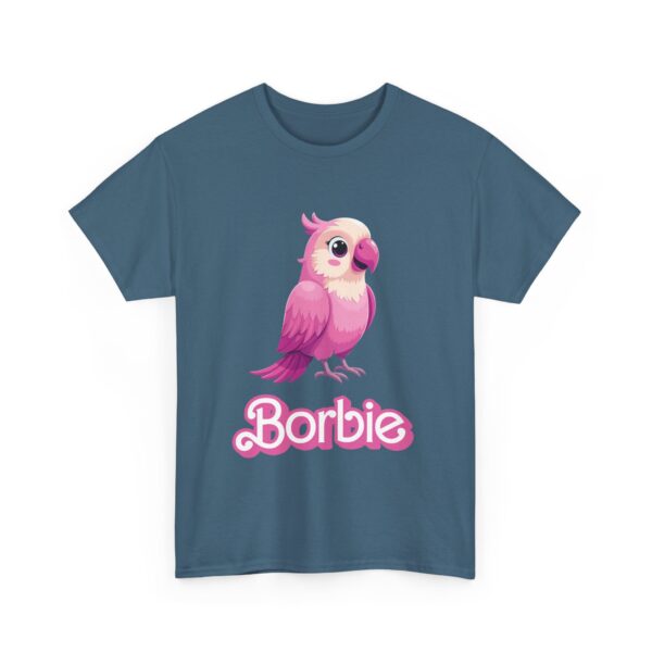 Borbie Parrot Meme Bird Design Cute Pink Borb Cartoon Parody Unisex Heavy Cotton Tee - Image 2