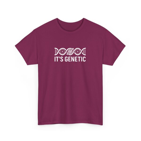 Funny Cycling DNA Helix – It's Genetic Bike Crank Pedals Wheels Unisex Heavy Cotton Tee - Image 6