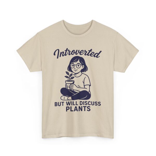 Plant Humor For Women Introvert Botanical Dark Humor Unisex Heavy Cotton Tee - Image 3