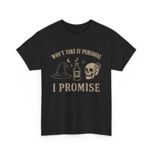 Sarcastic Witch Vintage Letter Art Funny Quirky Witchy Dark Feminine Aesthetic Unisex Heavy Cotton Tee