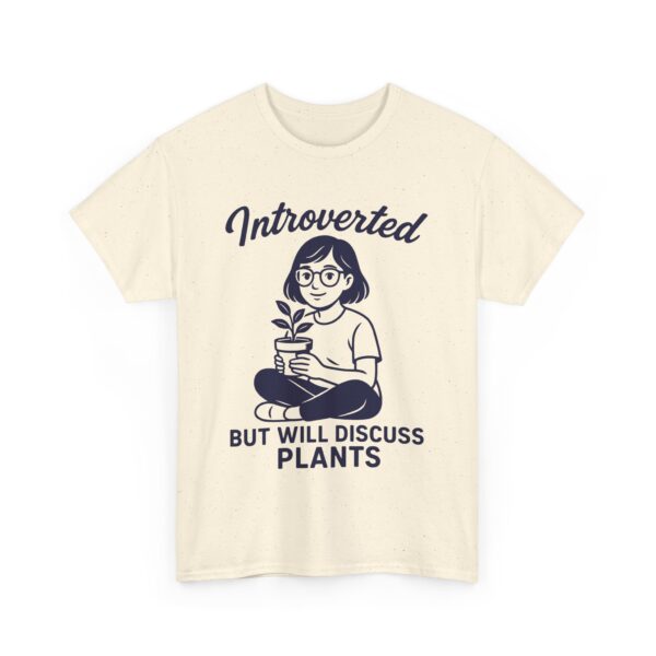 Plant Humor For Women Introvert Botanical Dark Humor Unisex Heavy Cotton Tee - Image 5