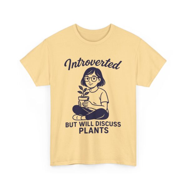 Plant Humor For Women Introvert Botanical Dark Humor Unisex Heavy Cotton Tee - Image 4