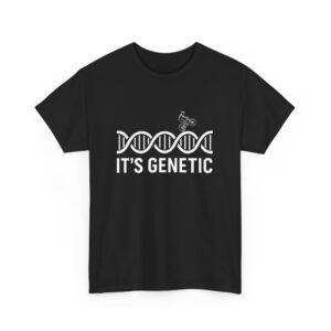 Funny MTB DNA Helix Mountain Bike It's Genetic Unisex Heavy Cotton Tee