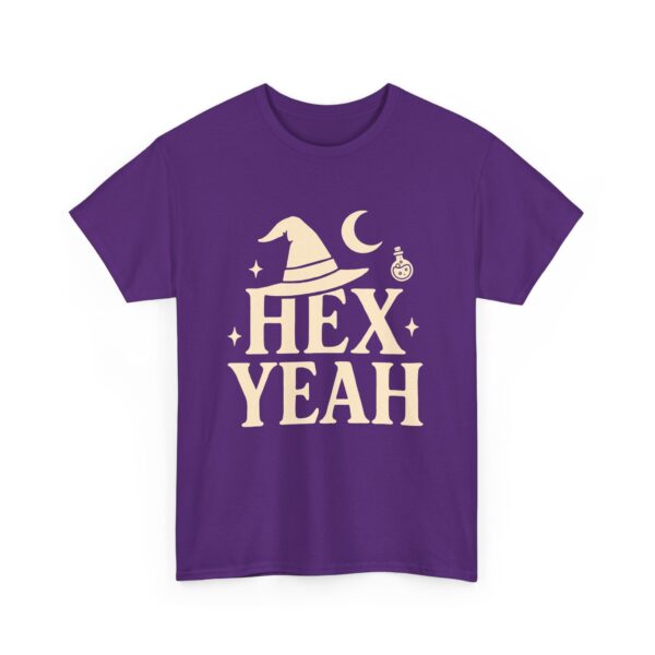 Hex Yeah Witch Humor Sarcastic Gothic Witchy Vibes Unisex Heavy Cotton Tee - Image 5