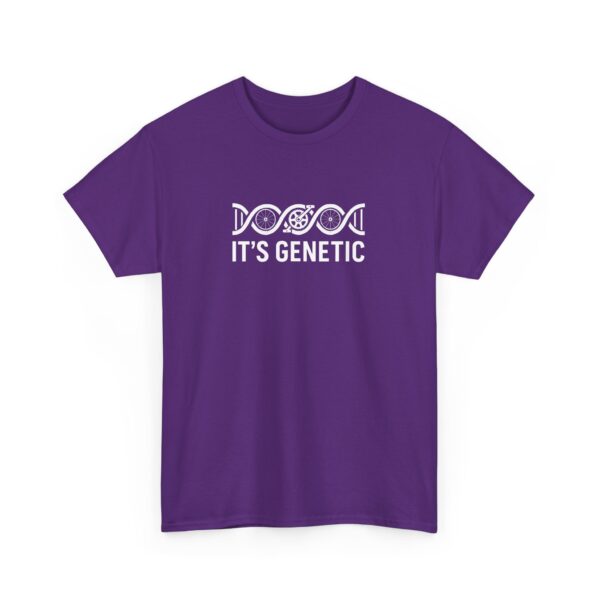 Funny Cycling DNA Helix – It's Genetic Bike Crank Pedals Wheels Unisex Heavy Cotton Tee - Image 5