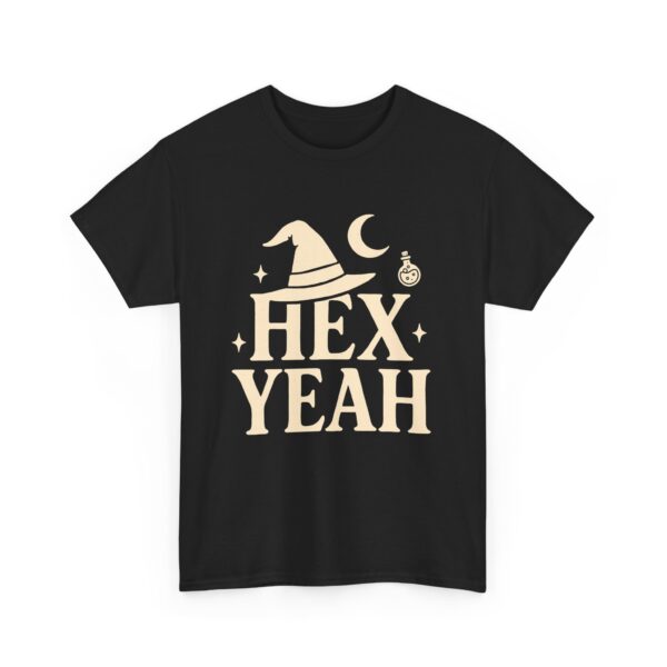 Hex Yeah Witch Humor Sarcastic Gothic Witchy Vibes Unisex Heavy Cotton Tee