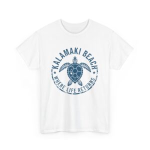 Kalamaki Beach Turtle Zakynthos Travel Greek Summer Souvenir Unisex Heavy Cotton Tee