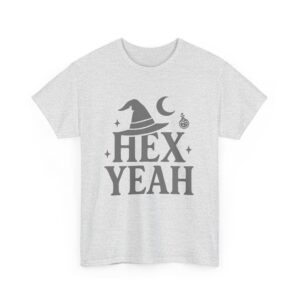 Hex Yeah Witch Humor Sarcastic Gothic Witchy Vibes Unisex Heavy Cotton Tee