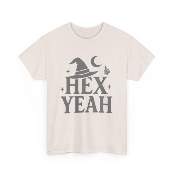 Hex Yeah Witch Humor Sarcastic Gothic Witchy Vibes Unisex Heavy Cotton Tee - Image 3
