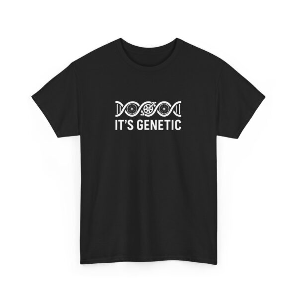 Funny Cycling DNA Helix – It's Genetic Bike Crank Pedals Wheels Unisex Heavy Cotton Tee