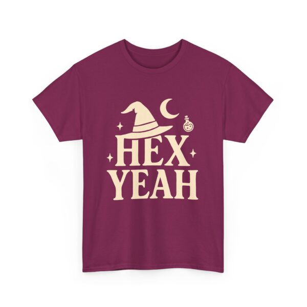 Hex Yeah Witch Humor Sarcastic Gothic Witchy Vibes Unisex Heavy Cotton Tee - Image 6