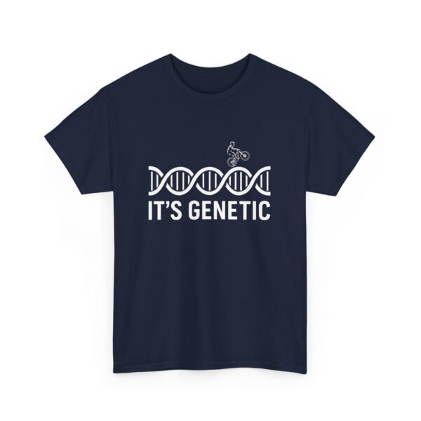 Funny MTB DNA Helix Mountain Bike It's Genetic Unisex Heavy Cotton Tee - Image 2