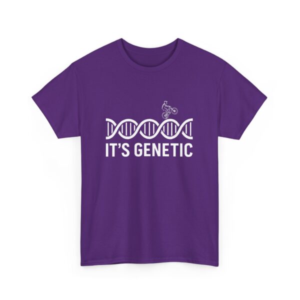 Funny MTB DNA Helix Mountain Bike It's Genetic Unisex Heavy Cotton Tee - Image 5