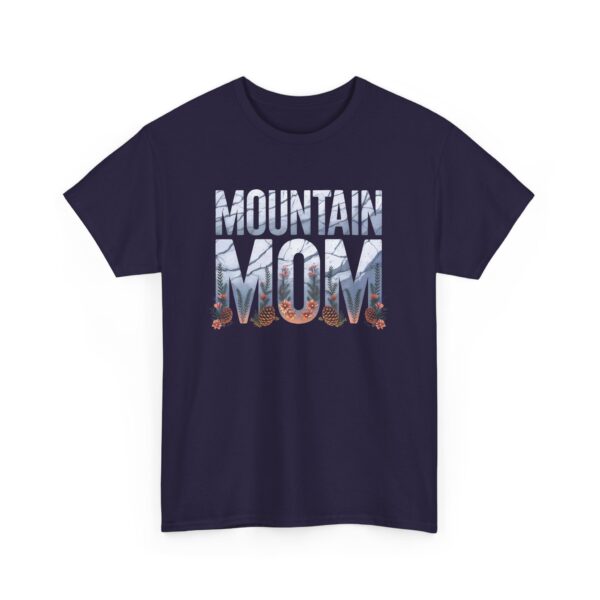 Mountain Mom Hiking Climbing Women Outdoors Granite Letter Art Unisex Heavy Cotton Tee - Image 3