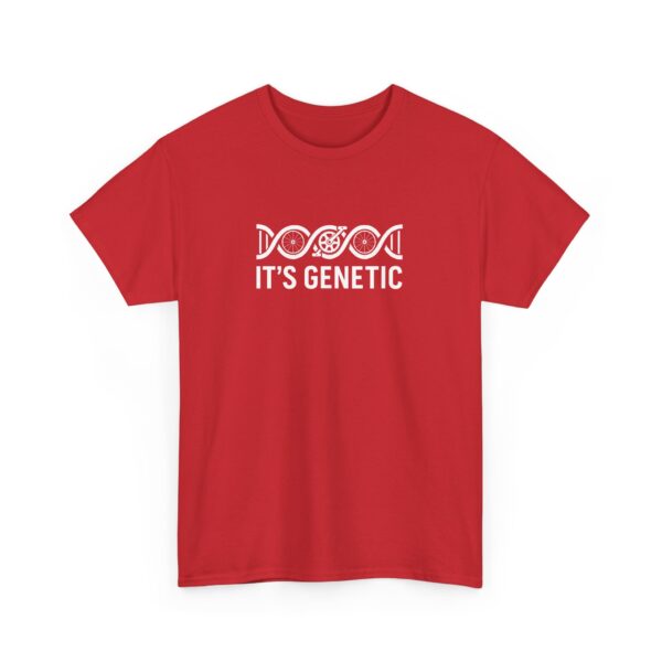 Funny Cycling DNA Helix – It's Genetic Bike Crank Pedals Wheels Unisex Heavy Cotton Tee - Image 7