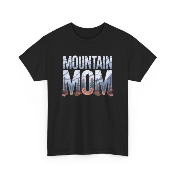 Mountain Mom Hiking Climbing Women Outdoors Granite Letter Art Unisex Heavy Cotton Tee