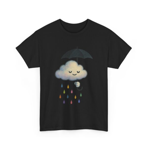 Soft Cloud with Black Umbrella Pastel Dark Aesthetic Unisex Heavy Cotton Tee
