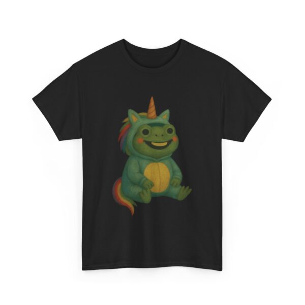 Frog in Unicorn Onesie – Funny Cute Animal Costume Art Unisex Heavy Cotton Tee