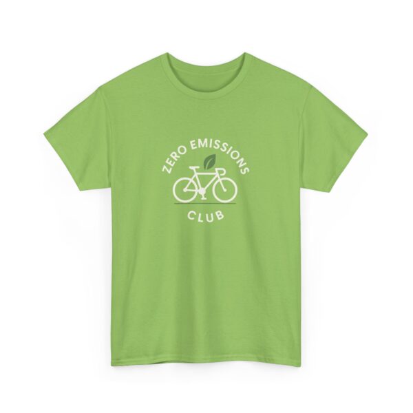 Zero Emissions Club Eco Cyclist Climate Rider Unisex Heavy Cotton Tee - Image 3