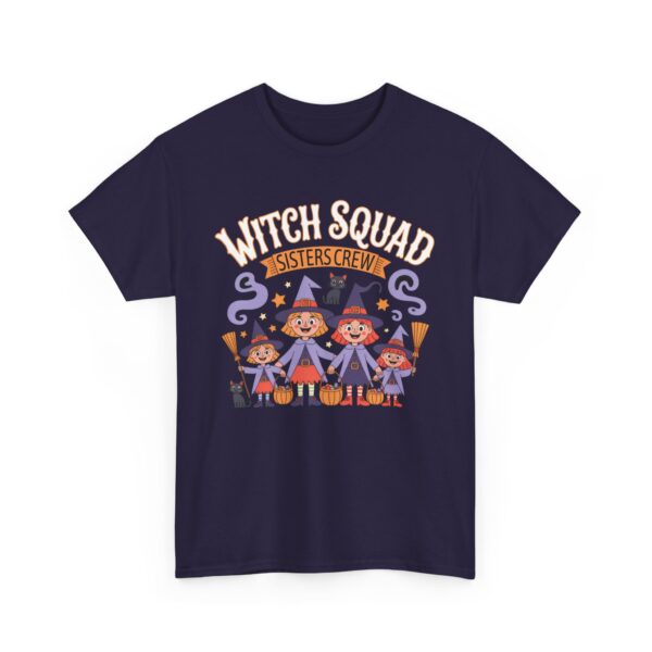 Matching Family Halloween Design – Witch Sisters Outfit Unisex Heavy Cotton Tee - Image 2
