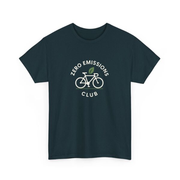 Zero Emissions Club Eco Cyclist Climate Rider Unisex Heavy Cotton Tee - Image 5