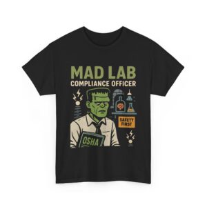 Mad Lab Compliance Officer Funny Halloween Unisex Heavy Cotton Tee