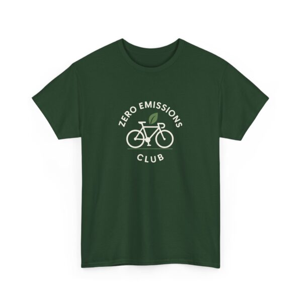 Zero Emissions Club Eco Cyclist Climate Rider Unisex Heavy Cotton Tee - Image 4