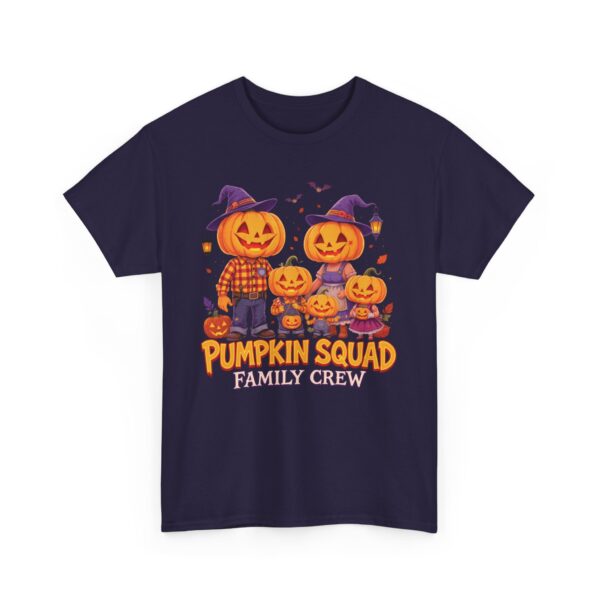 Matching Family Halloween Design – Pumpkin Squad Outfit Unisex Heavy Cotton Tee - Image 2