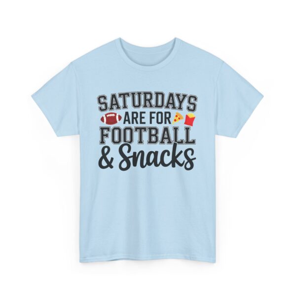 Saturdays Are for Football and Snacks Funny Weekend Game Unisex Heavy Cotton Tee - Image 7