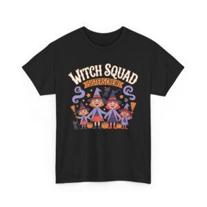 Matching Family Halloween Design – Witch Sisters Outfit Unisex Heavy Cotton Tee