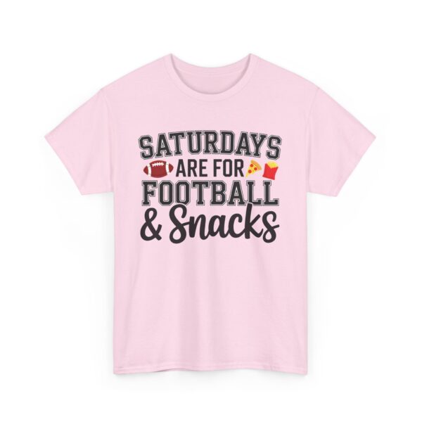 Saturdays Are for Football and Snacks Funny Weekend Game Unisex Heavy Cotton Tee - Image 8