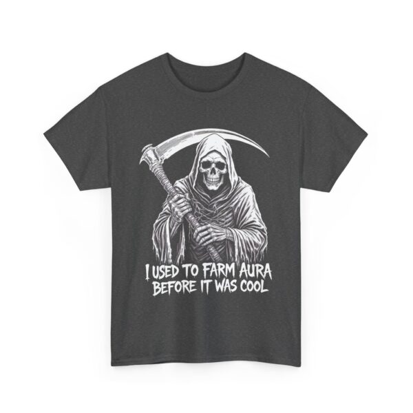 Funny Grim Reaper Aura Farming Horror Humor Unisex Heavy Cotton Tee - Image 4