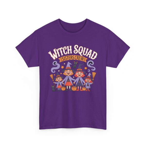 Matching Family Halloween Design – Witch Sisters Outfit Unisex Heavy Cotton Tee - Image 3