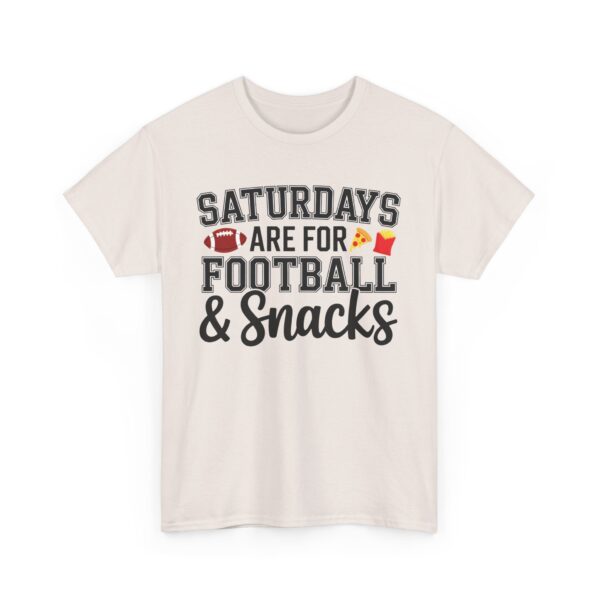 Saturdays Are for Football and Snacks Funny Weekend Game Unisex Heavy Cotton Tee