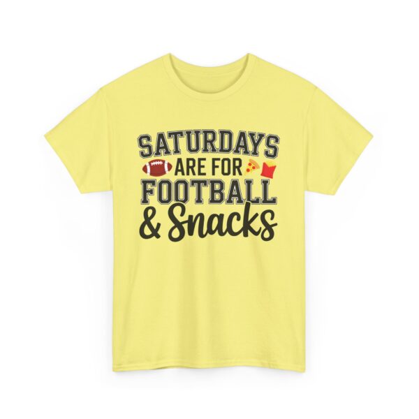 Saturdays Are for Football and Snacks Funny Weekend Game Unisex Heavy Cotton Tee - Image 4