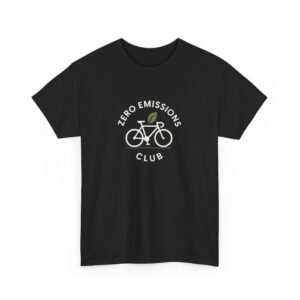 Zero Emissions Club Eco Cyclist Climate Rider Unisex Heavy Cotton Tee