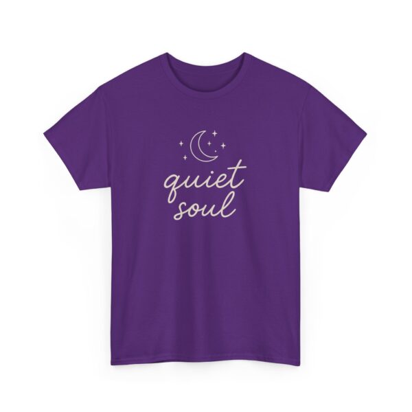 Quiet Soul Crescent Moon & Stars Unisex Tee, Freethinker Dreamer Yoga Philosopher Gift, Calligraphic Letter Art Shirt, Meditation Mindful - Image 7
