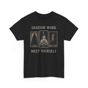 Shadow Work Tarot Unisex Tee - Occult Symbolism and Gothic Design