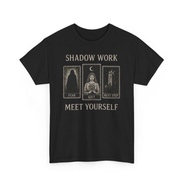 Shadow Work Tarot Unisex Tee - Occult Symbolism and Gothic Design