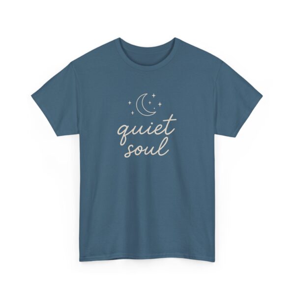 Quiet Soul Crescent Moon & Stars Unisex Tee, Freethinker Dreamer Yoga Philosopher Gift, Calligraphic Letter Art Shirt, Meditation Mindful - Image 4