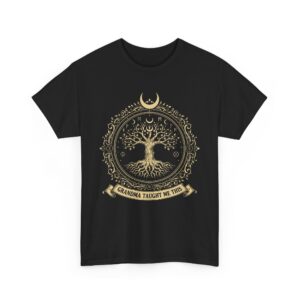 Tree of Life Tee with Three Moons Design for Wiccans and Pagans