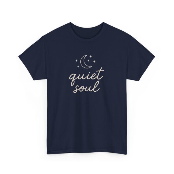 Quiet Soul Crescent Moon & Stars Unisex Tee, Freethinker Dreamer Yoga Philosopher Gift, Calligraphic Letter Art Shirt, Meditation Mindful - Image 6